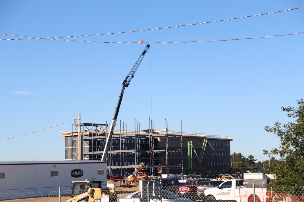 September 2024 construction operations for fiscal year 2023-funded barracks project at Fort McCoy