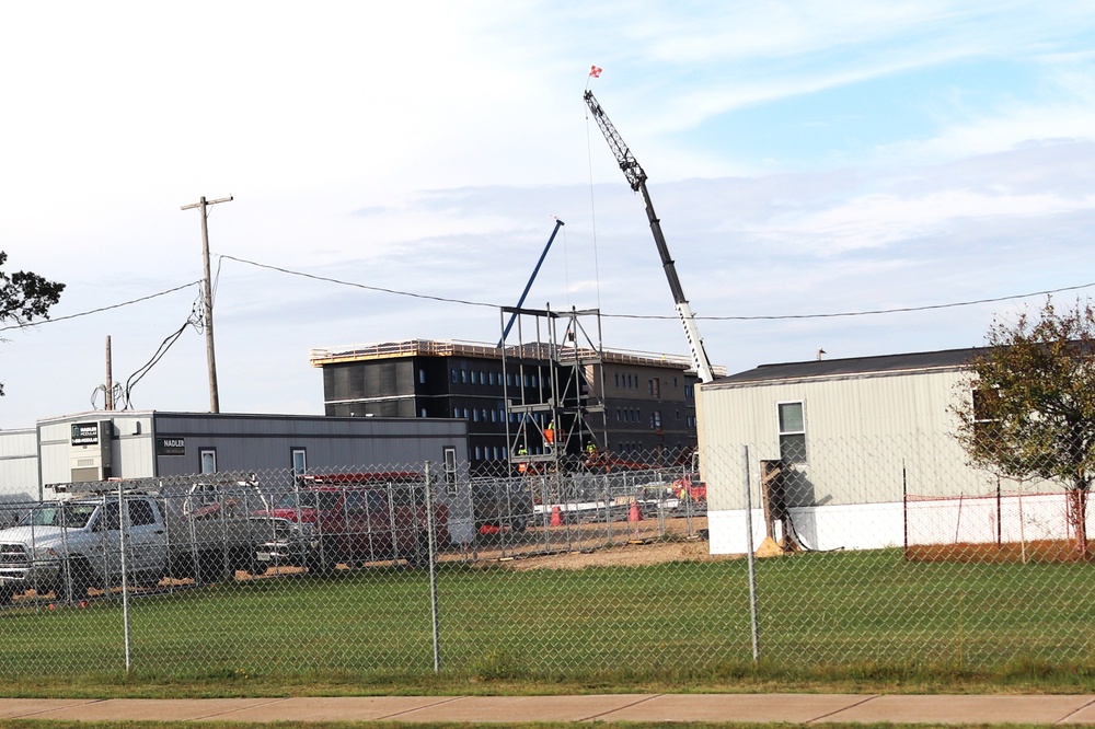 September 2024 construction operations for fiscal year 2023-funded barracks project at Fort McCoy