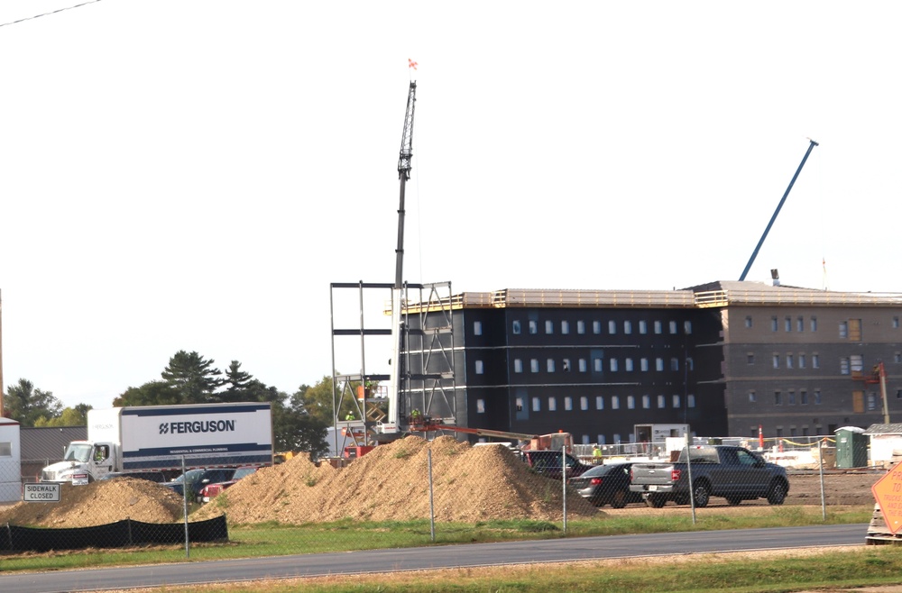 September 2024 construction operations for fiscal year 2023-funded barracks project at Fort McCoy