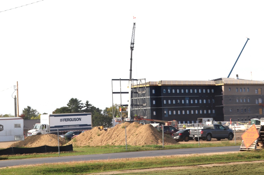 September 2024 construction operations for fiscal year 2023-funded barracks project at Fort McCoy