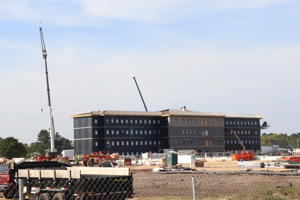 September 2024 construction operations for fiscal year 2023-funded barracks project at Fort McCoy