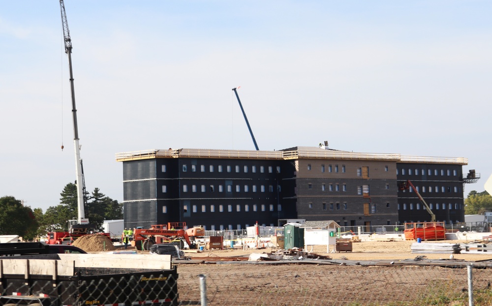 September 2024 construction operations for fiscal year 2023-funded barracks project at Fort McCoy