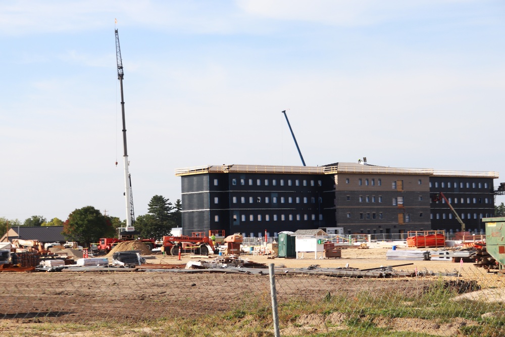 September 2024 construction operations for fiscal year 2023-funded barracks project at Fort McCoy