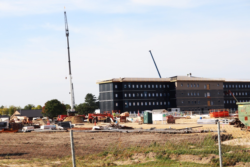 September 2024 construction operations for fiscal year 2023-funded barracks project at Fort McCoy