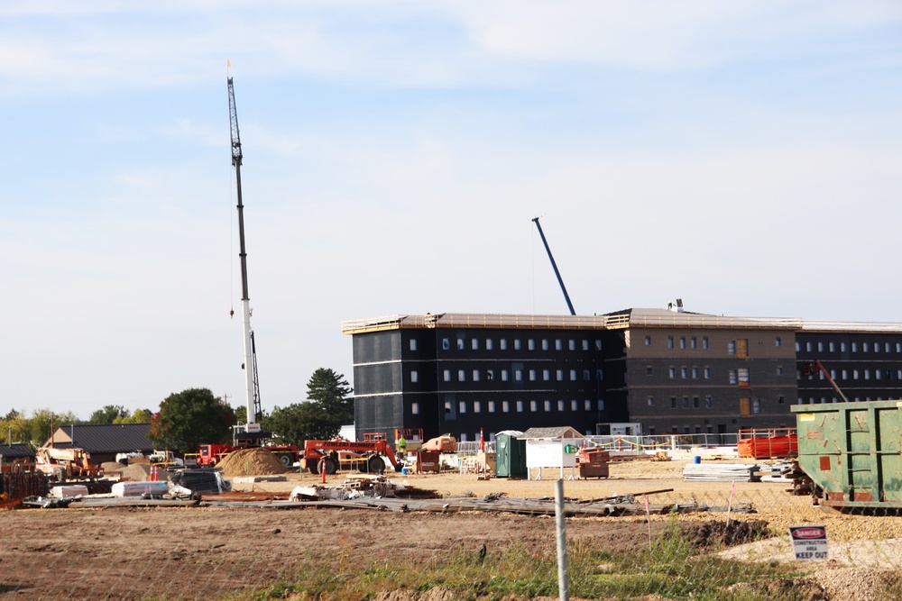 September 2024 construction operations for fiscal year 2023-funded barracks project at Fort McCoy