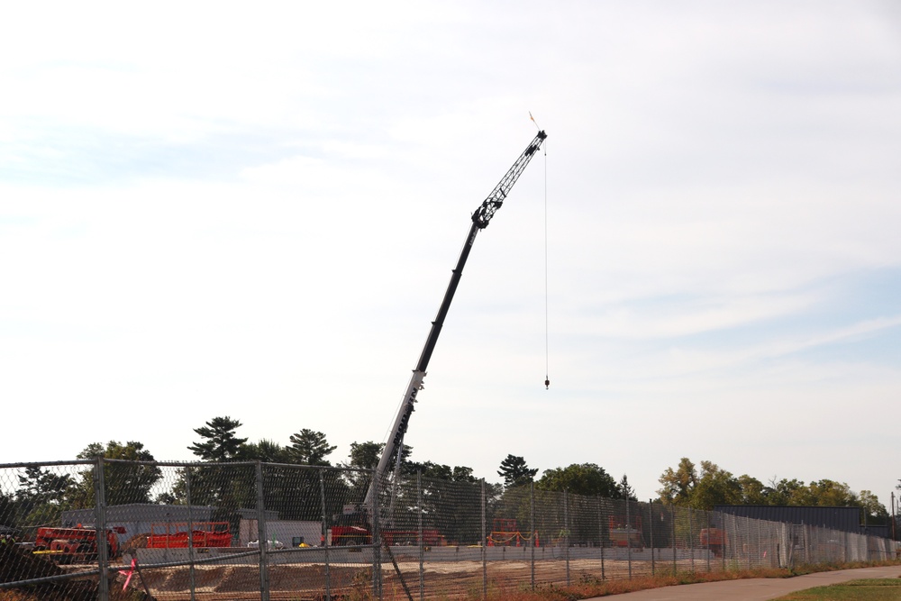 September 2024 construction operations for fiscal year 2023-funded barracks project at Fort McCoy