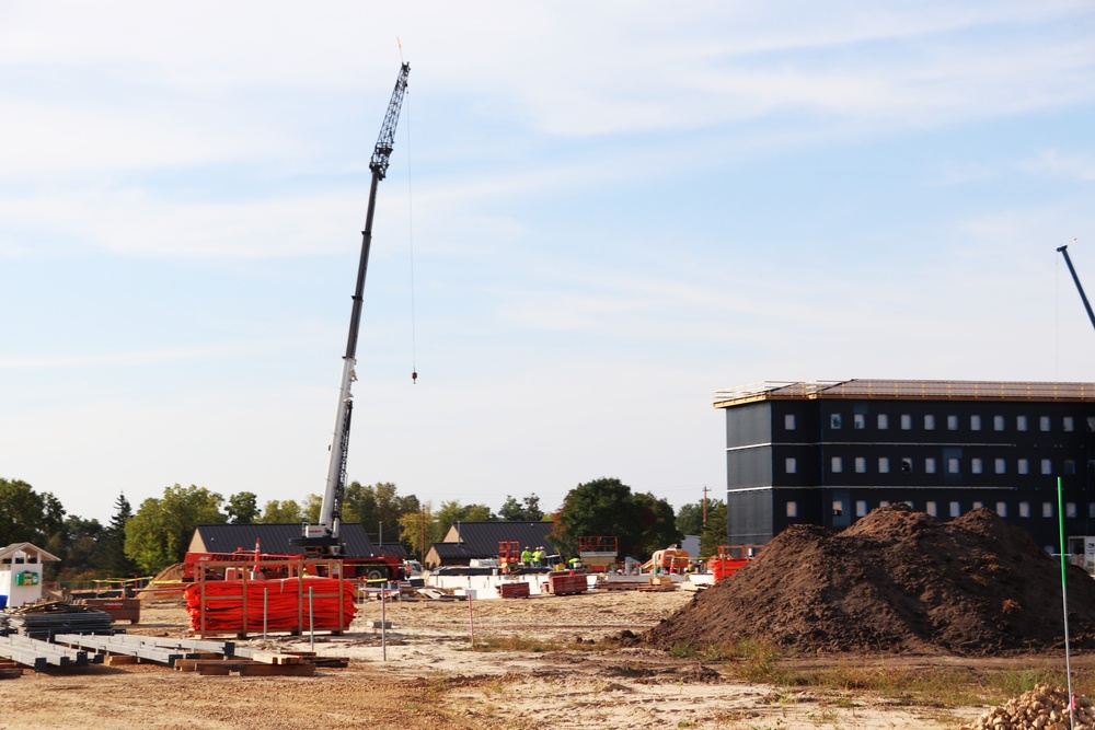 September 2024 construction operations for fiscal year 2023-funded barracks project at Fort McCoy