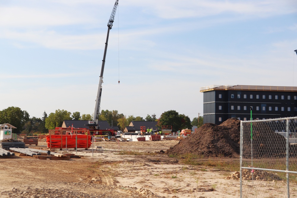 September 2024 construction operations for fiscal year 2023-funded barracks project at Fort McCoy