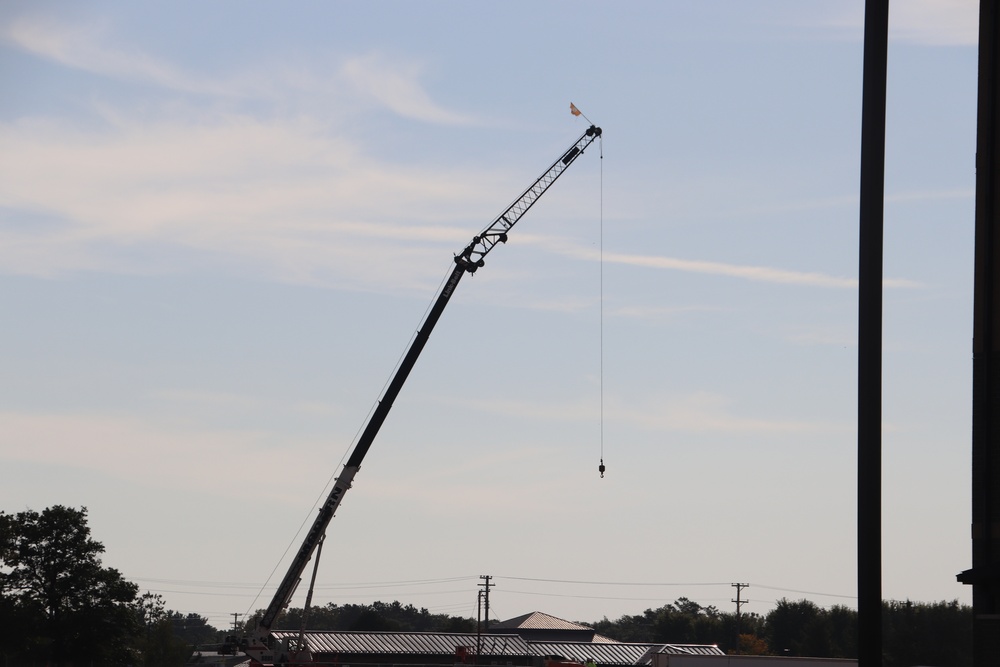 September 2024 construction operations for fiscal year 2023-funded barracks project at Fort McCoy