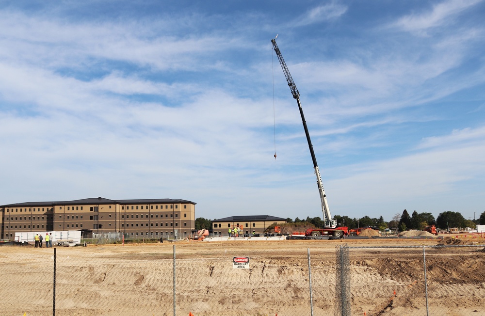 September 2024 construction operations for fiscal year 2023-funded barracks project at Fort McCoy