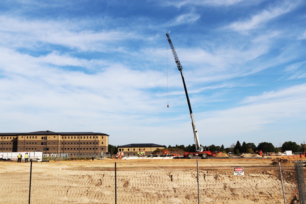 September 2024 construction operations for fiscal year 2023-funded barracks project at Fort McCoy