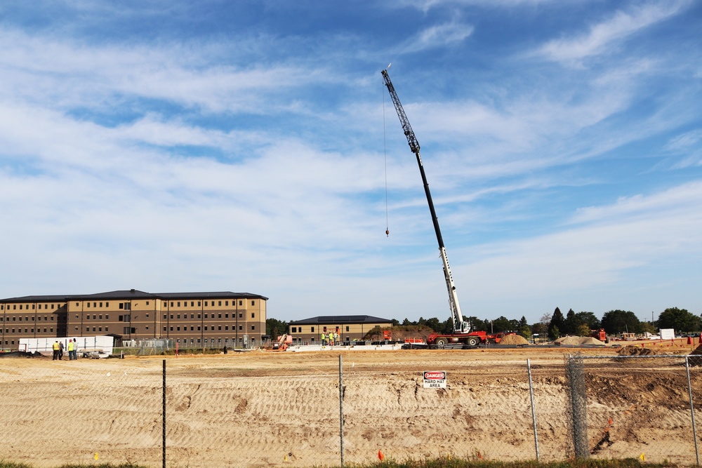 September 2024 construction operations for fiscal year 2023-funded barracks project at Fort McCoy