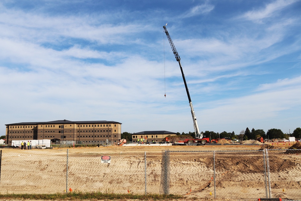 September 2024 construction operations for fiscal year 2023-funded barracks project at Fort McCoy