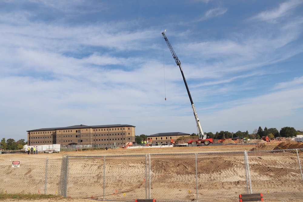 September 2024 construction operations for fiscal year 2023-funded barracks project at Fort McCoy