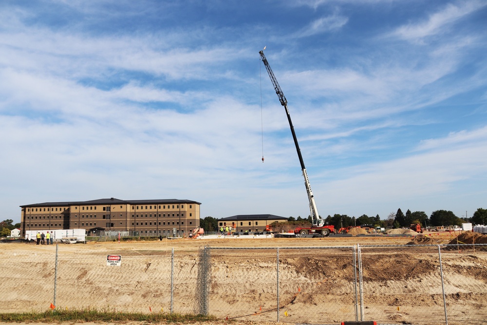 September 2024 construction operations for fiscal year 2023-funded barracks project at Fort McCoy