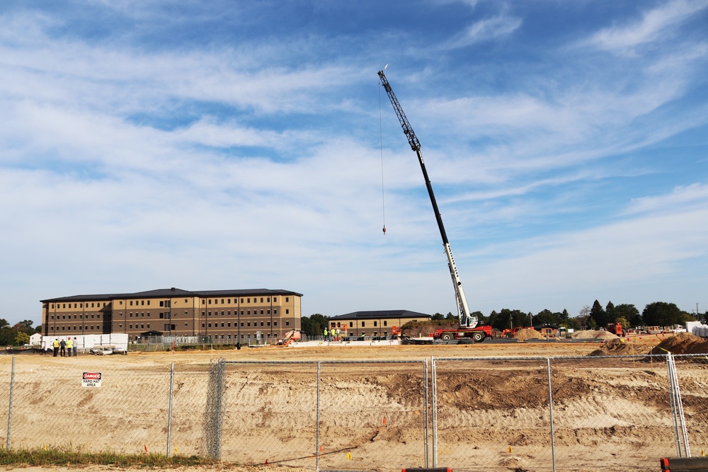 September 2024 construction operations for fiscal year 2023-funded barracks project at Fort McCoy