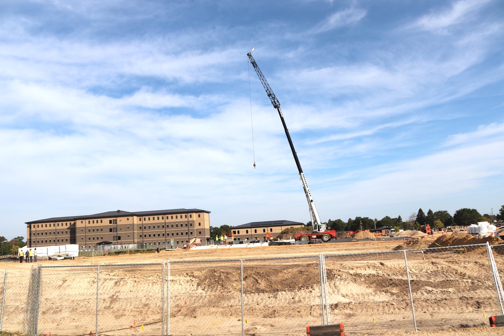 September 2024 construction operations for fiscal year 2023-funded barracks project at Fort McCoy