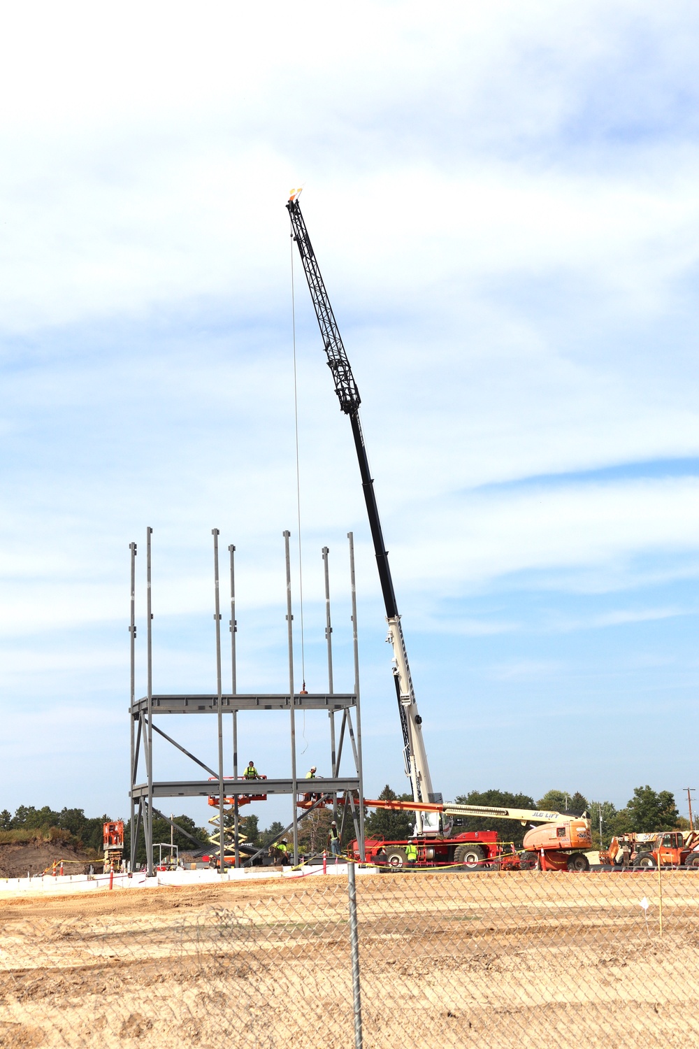 September 2024 construction operations for fiscal year 2023-funded barracks project at Fort McCoy