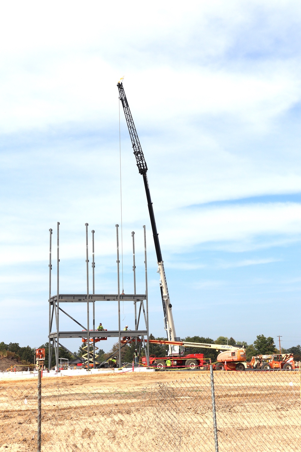 September 2024 construction operations for fiscal year 2023-funded barracks project at Fort McCoy