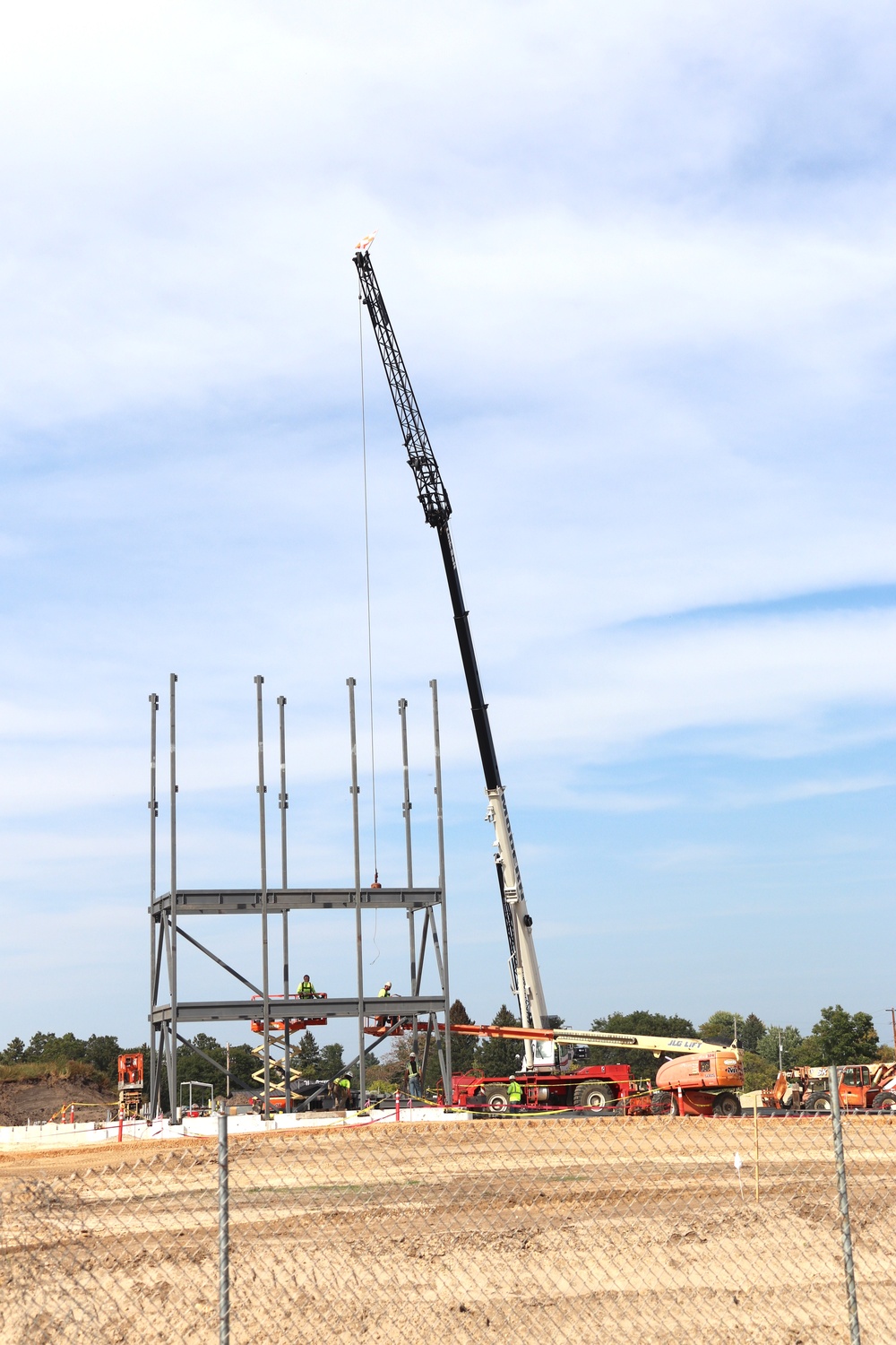 September 2024 construction operations for fiscal year 2023-funded barracks project at Fort McCoy