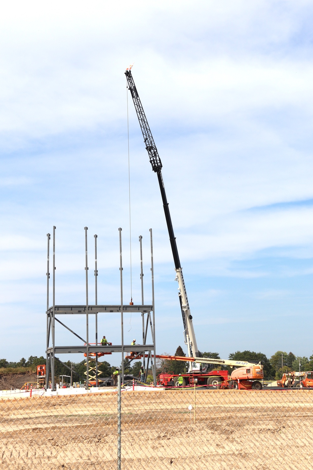 September 2024 construction operations for fiscal year 2023-funded barracks project at Fort McCoy