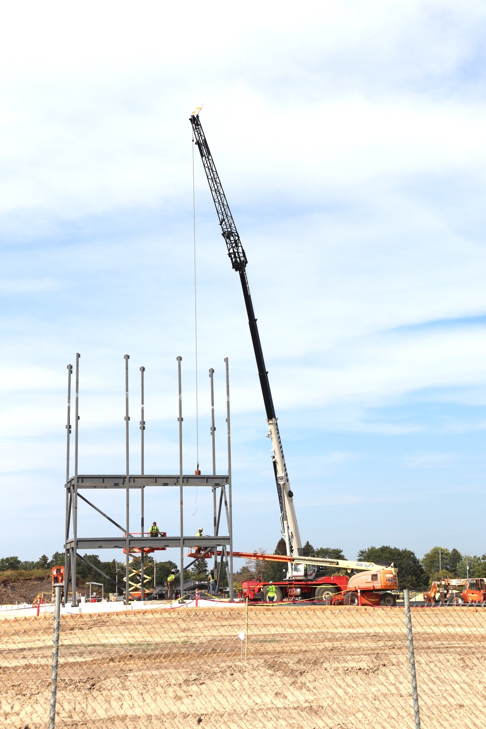 September 2024 construction operations for fiscal year 2023-funded barracks project at Fort McCoy