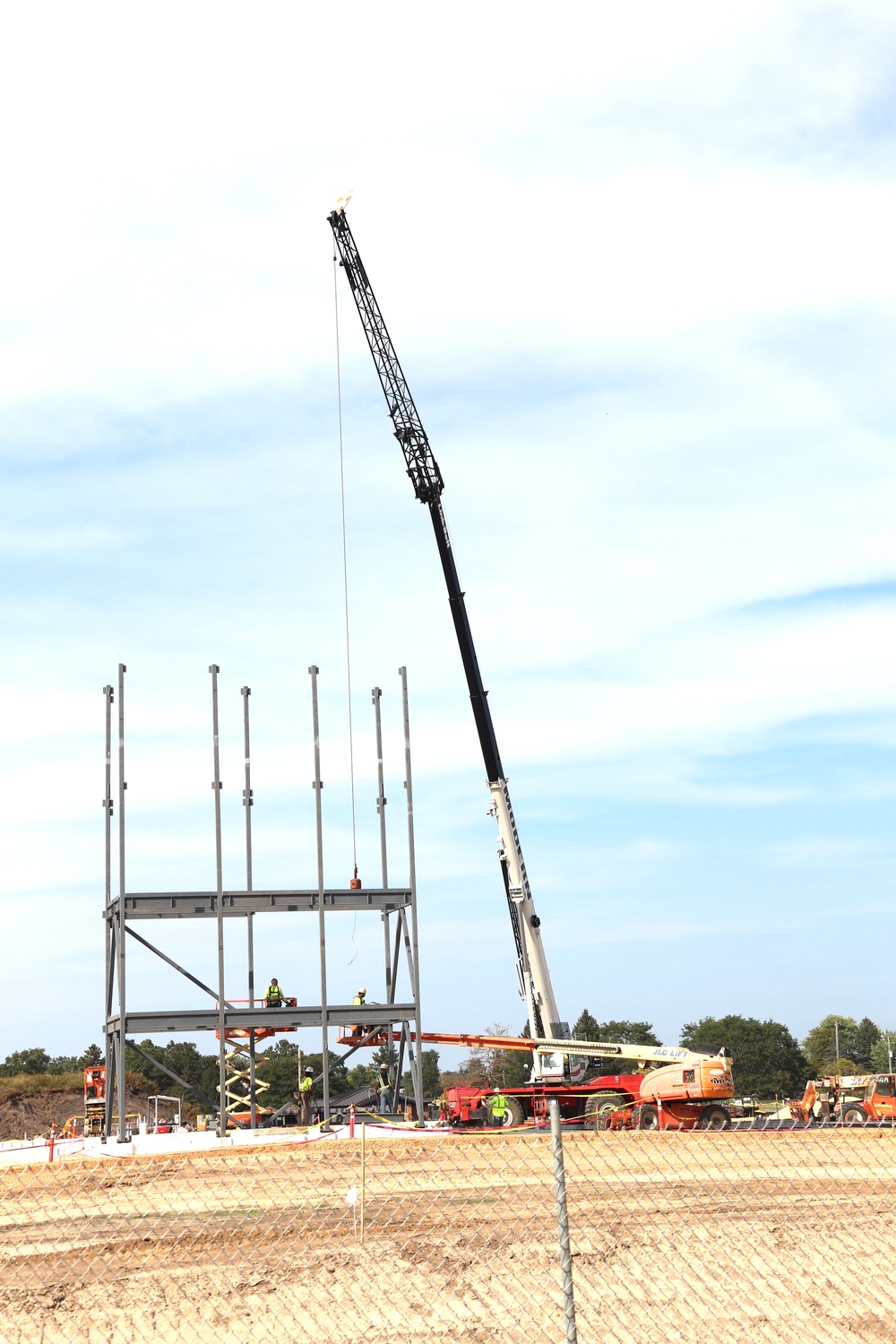 September 2024 construction operations for fiscal year 2023-funded barracks project at Fort McCoy