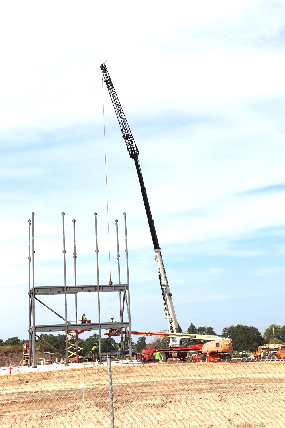 September 2024 construction operations for fiscal year 2023-funded barracks project at Fort McCoy