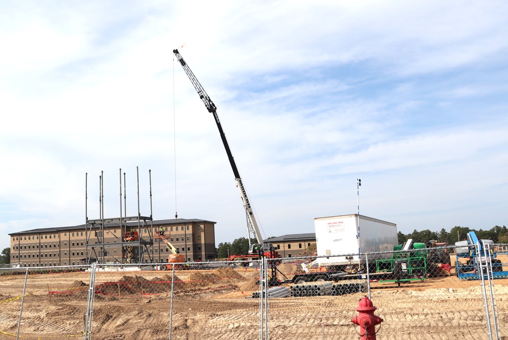 September 2024 construction operations for fiscal year 2023-funded barracks project at Fort McCoy