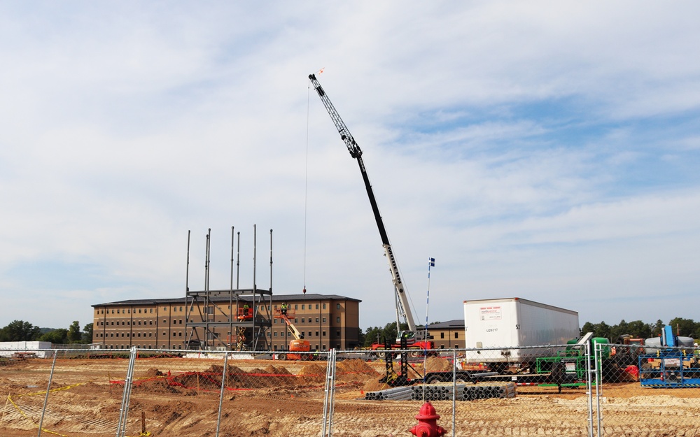 September 2024 construction operations for fiscal year 2023-funded barracks project at Fort McCoy