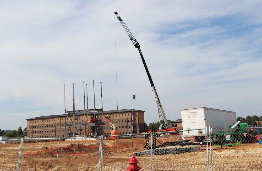 September 2024 construction operations for fiscal year 2023-funded barracks project at Fort McCoy