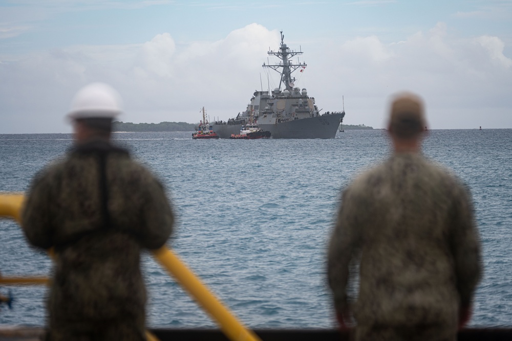 USS John S. McCain (DDG 56)  arrives in Diego Garcia for a scheduled port visit