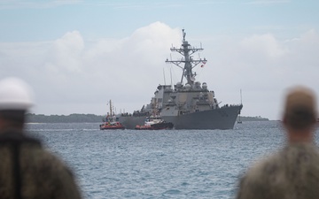 USS John S. McCain (DDG 56)  arrives in Diego Garcia for a scheduled port visit