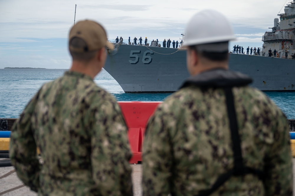 USS John S. McCain (DDG 56)  arrives in Diego Garcia for a scheduled port visit