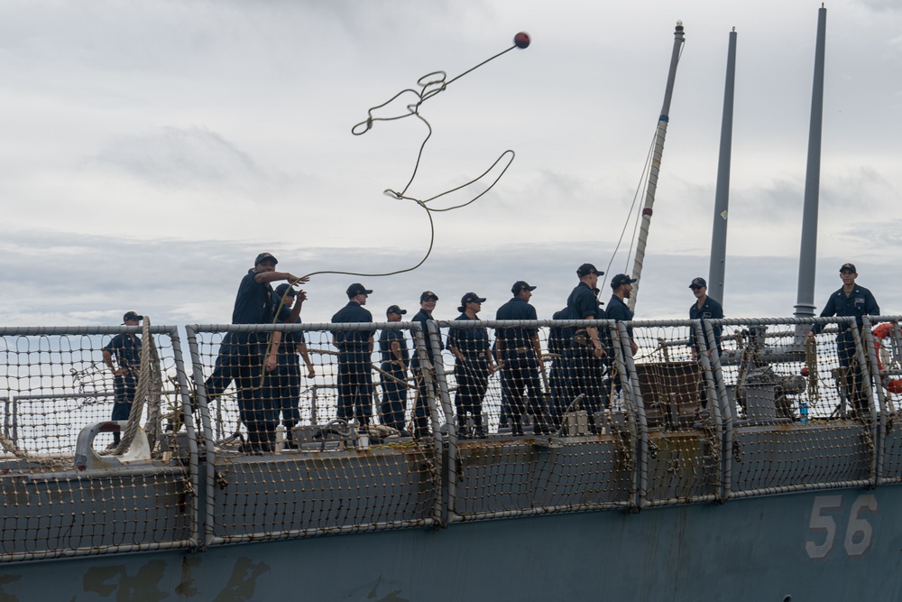 USS John S. McCain (DDG 56)  arrives in Diego Garcia for a scheduled port visit