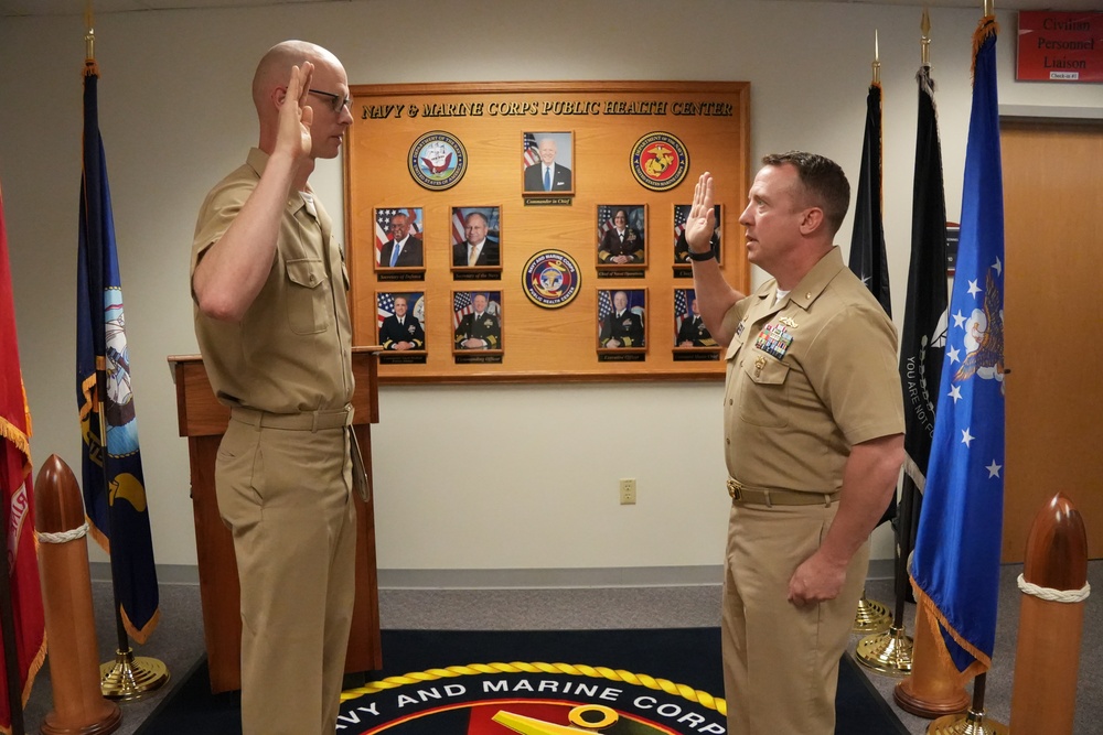 Navy and Marine Corps Force Health Protection Command Holds Promotion Ceremony for Cmdr. Ryan Larson