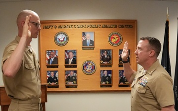 Navy and Marine Corps Force Health Protection Command Holds Promotion Ceremony for Cmdr. Ryan Larson