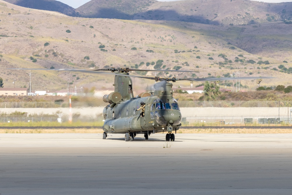 3rd MAW Marines and British Royal Navy aircrews conduct a subject matter expert exchange