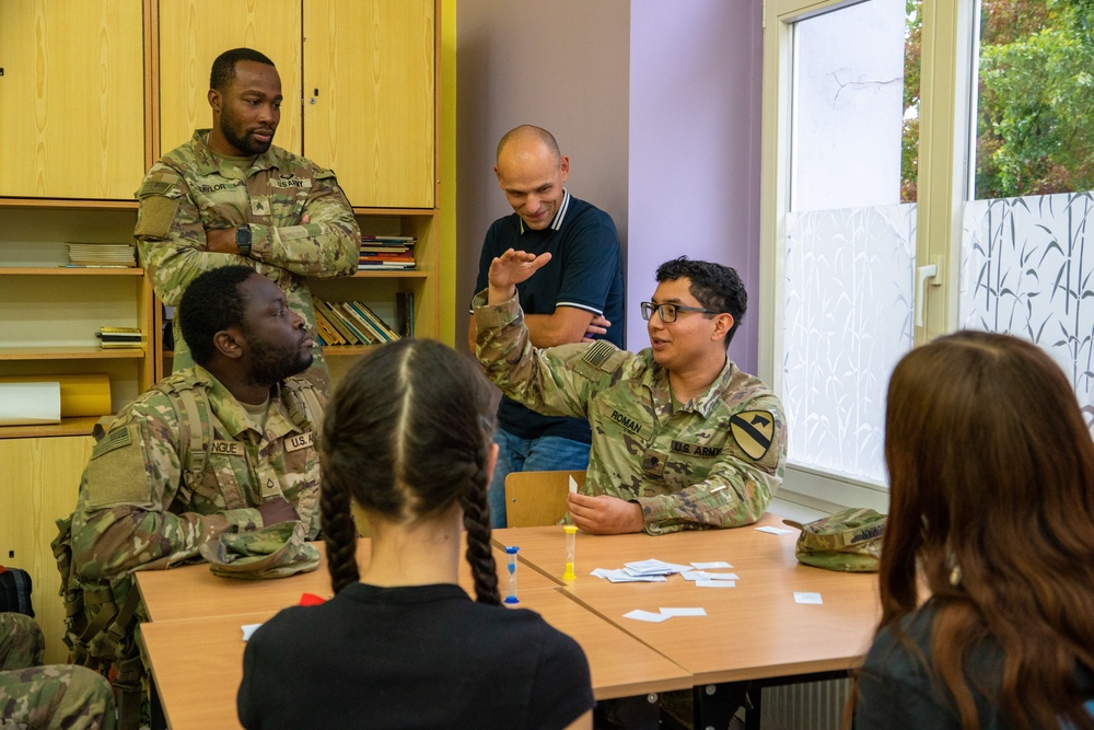Task Force Pegasus Troopers Visit Polish Students