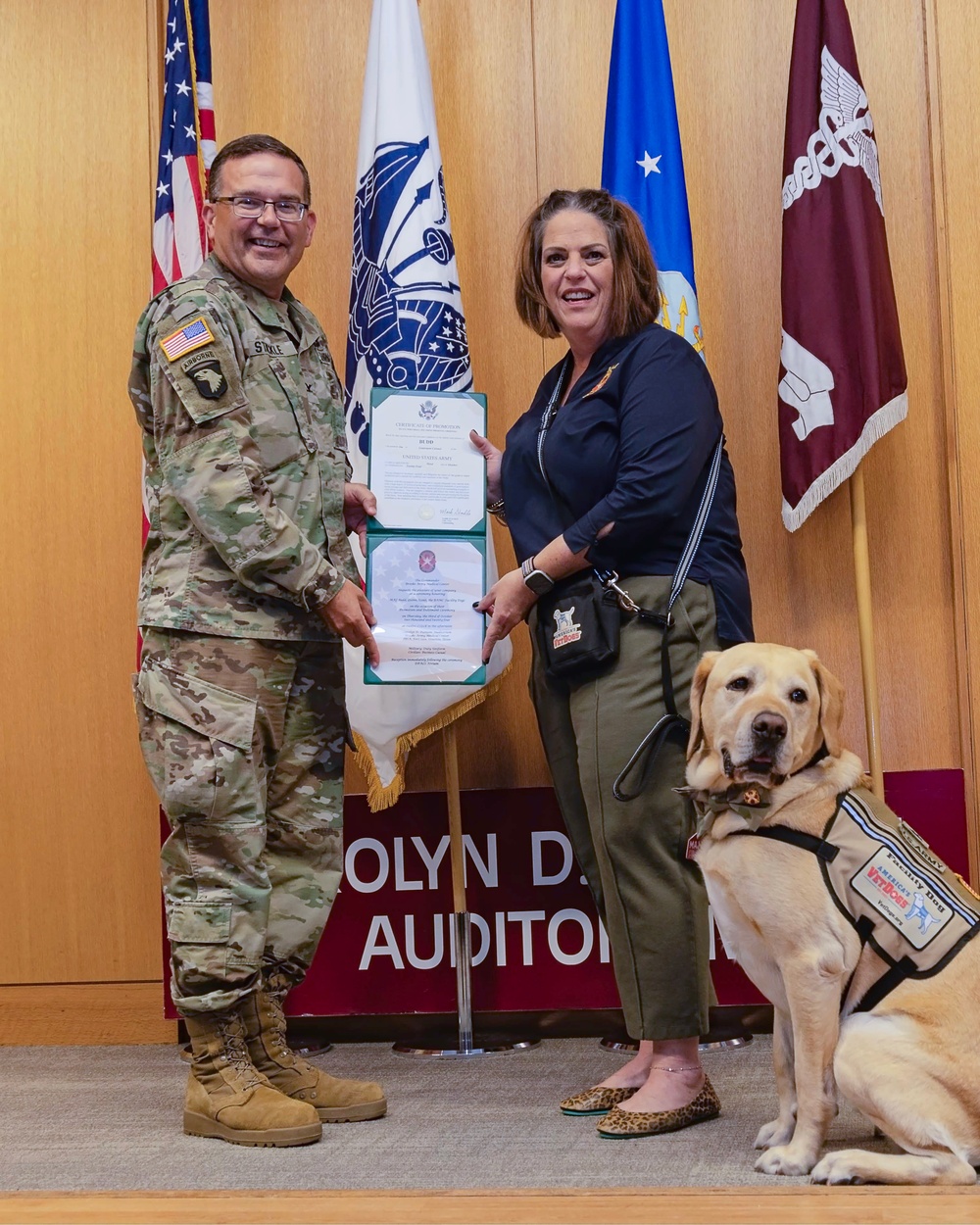 BAMC holds special promotion ceremony for three four-legged service members