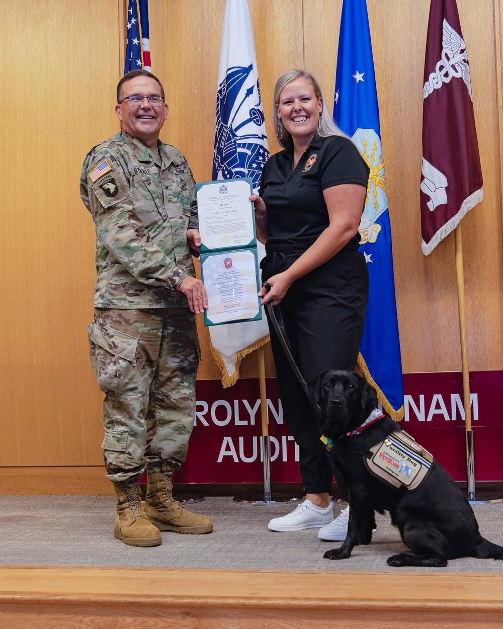 BAMC holds special promotion ceremony for three four-legged service members