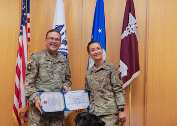 BAMC holds special promotion ceremony for three four-legged service members