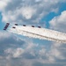 RAF Red Arrows perform aerial display over RAF Mildenhall