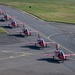 RAF Red Arrows perform aerial display over RAF Mildenhall