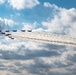 RAF Red Arrows perform aerial display over RAF Mildenhall