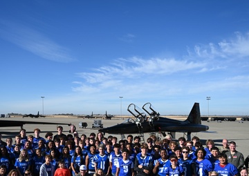 Wheatland Union High School football team touches down on Beale AFB