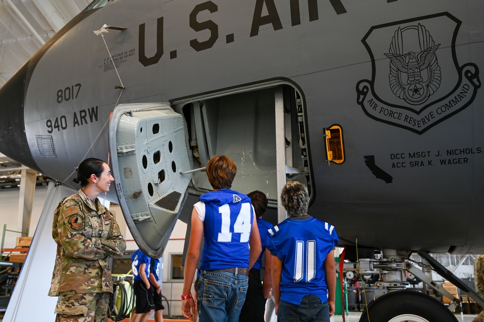 Wheatland Union High School football team touches down at Beale AFB