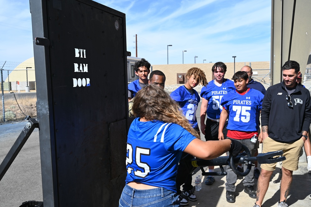 Wheatland Union High School football team touches down on Beale AFB