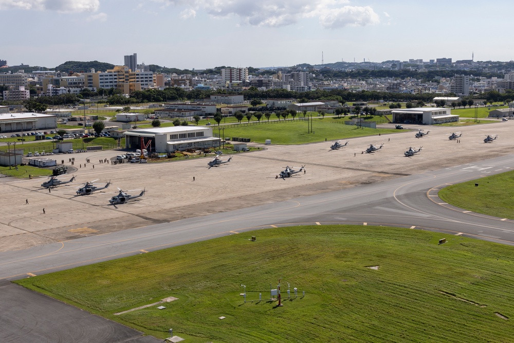 HMLA-367 formation flight