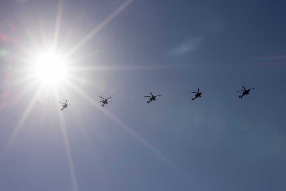 HMLA-367 formation flight